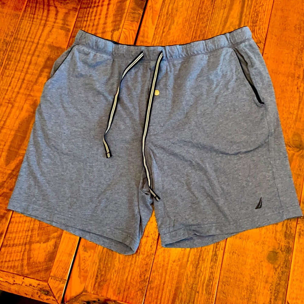 Nautica Men’s Pajama Shorts in Heathered Blue, Sz XL